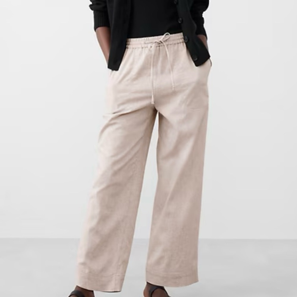 Banana Republic Linen Drawstring Trouser NWT